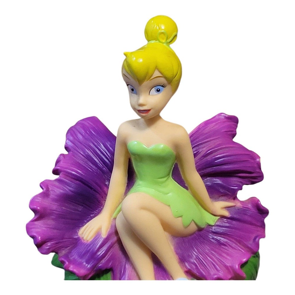 Disney Tinkerbell Fairy Decanter Bubble Bath Soap Violet Flower 8" No Wings